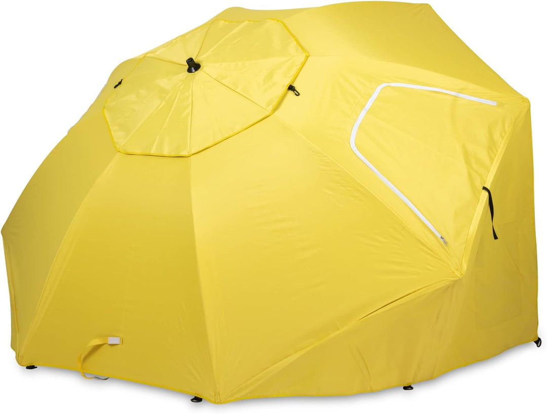 Stagecaptain Shady Layla Strand Set - Strandmuschel mit Erdspiess und Sonnenschirm - Wasserabweisend