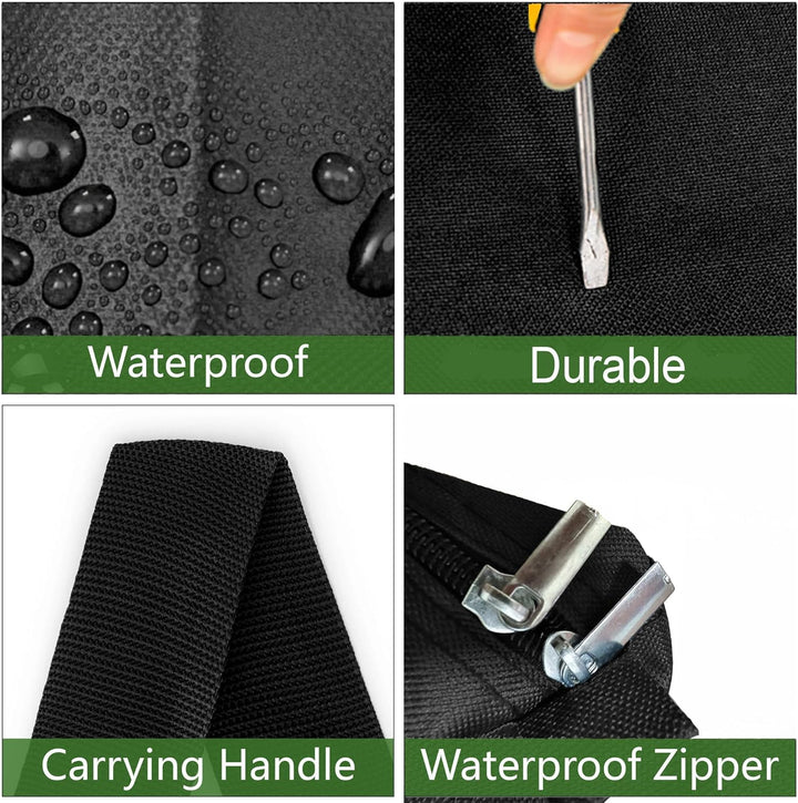 4 Stück Aufbewahrungstasche mit Reissverschluss 120L,wasserdichte Oxford Schwarz Umzugstaschen,Aufbe