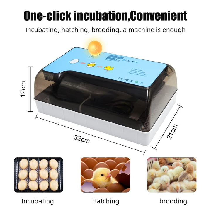 12 Eier automatische Inkubation Inkubator Zubehör Inkubator
