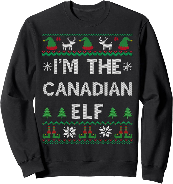 Canadian Elf Ugly Christmas Canada Sweatshirt