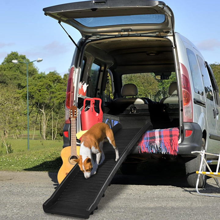 Hunderampe klappbar, Hundeautorampe rutschfeste Einstiegshilfe bis 90 kg, Hundetreppe für Grosse & K