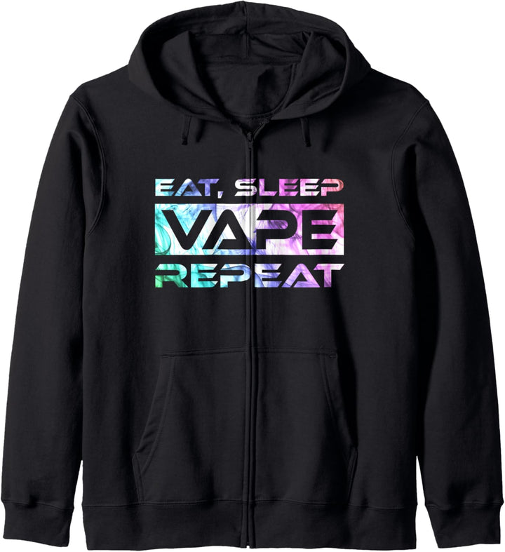 Vape Design Eat Sleep Vape Repeat Dampfer E-Zigarette Vaper Kapuzenjacke