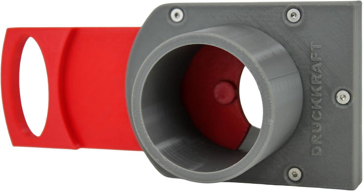 DRUCKKRAFT Blastgate DN58 (Ø 58 mm OD beidseitig) | Luft-Sperrschieber für Absauganlage | PETG | sta
