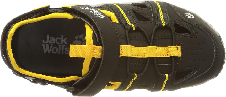 Jack Wolfskin Unisex Sun Climber KSandale 35 EU Black Burly Yellow Xt, 35 EU Black Burly Yellow Xt