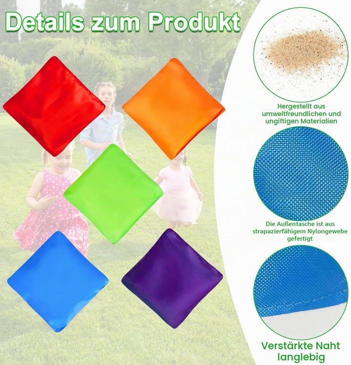 Cornhole Säckchen, 20er-Pack Bunte Bean Bags - Outdoor Spiele für Kinder
