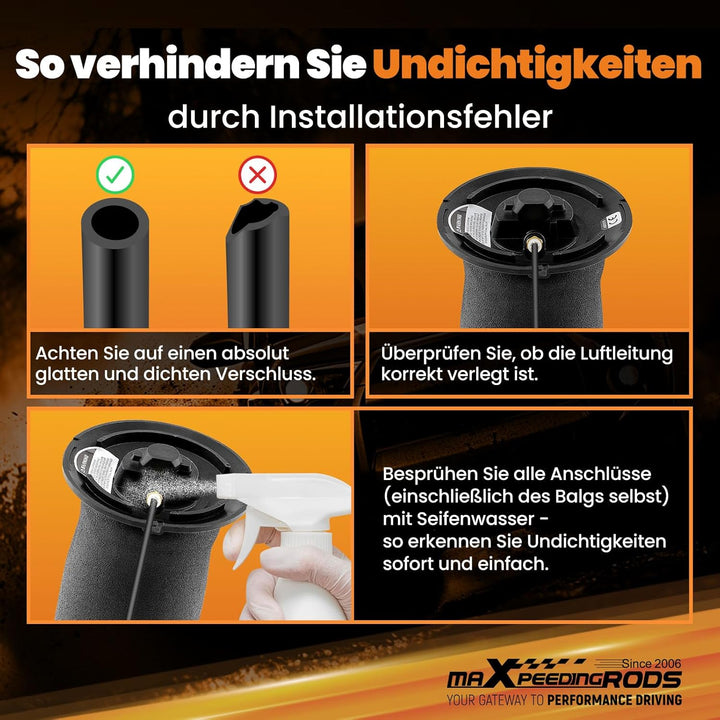 maXpeedingrods 2X Luftfeder für 5er Touring E61 37126765602 37126765603 Luftfederung Hinten 2X hinte