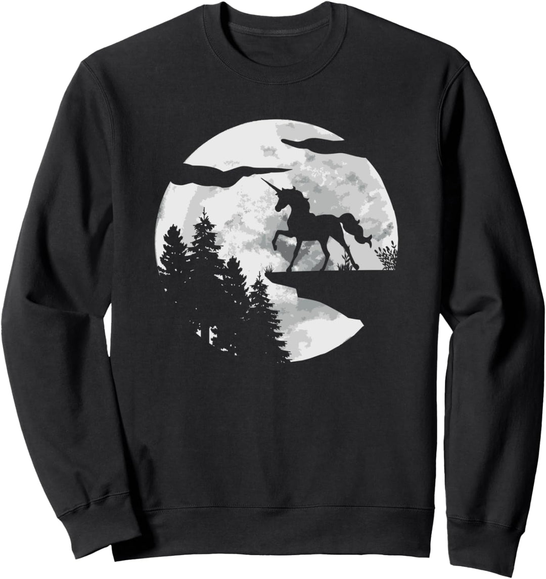 fabeltier Fabelwesen Fantasy - Vollmond Einhorn Unicorn Sweatshirt
