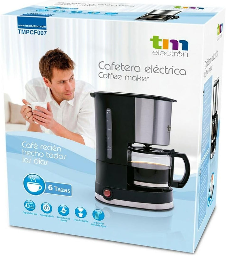 Tm Electron Tmpcf007 Drip Coffee Maker 6 Cups 0.6l 600w One Size 6 tazas, 6 tazas