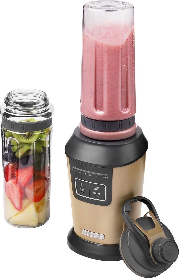 SENCOR SBL 7077CH, Smoothie Maker, Standmixer, Smoothie Mixer, Smoothiemaker mit 2 Sport-Flasche, BP
