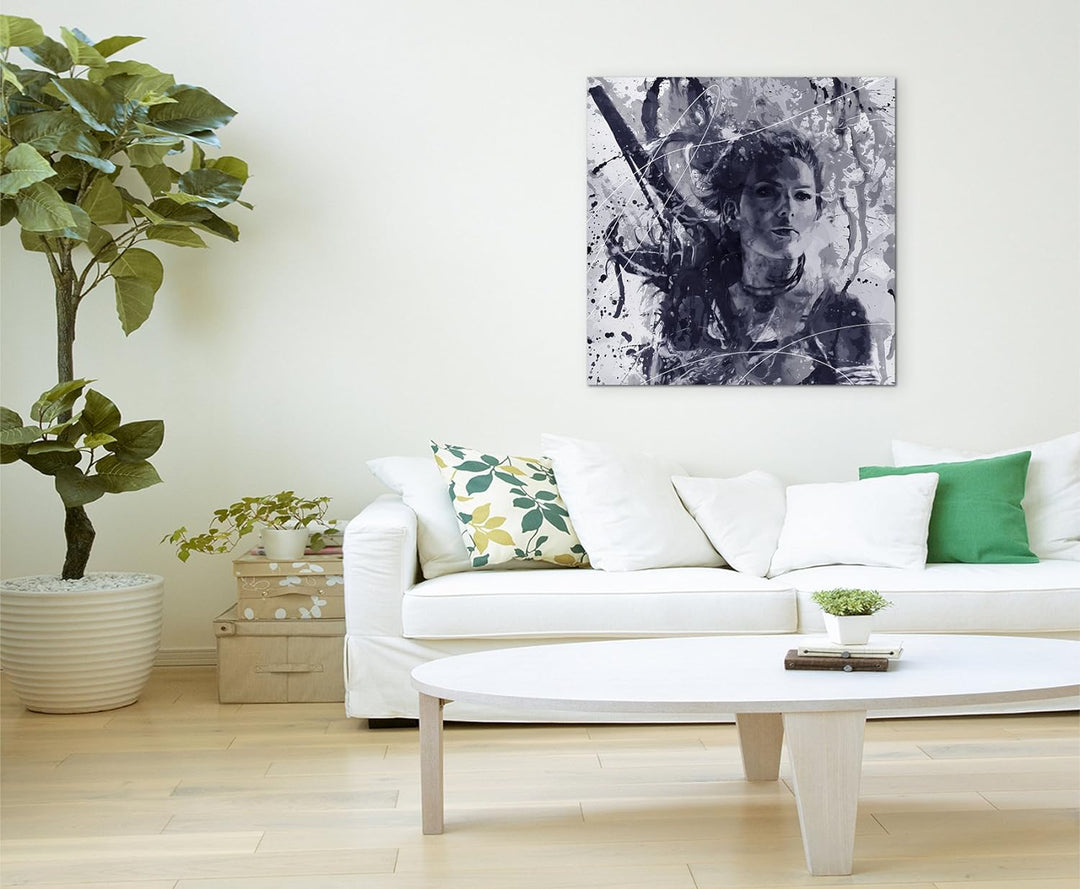 Rise of The Tomb Raider Art 60x60cm - Wandbild als Kunstbild Malerei Fotoleinwand fertig auf Keilrah
