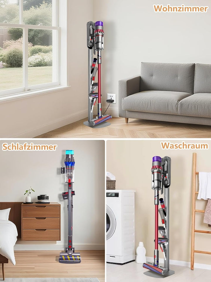 Staubsauger Ständer – Kompatibel mit Dyson Gen5, V15, V12, V11, V10, V8, V7, V6 Silber, Silber