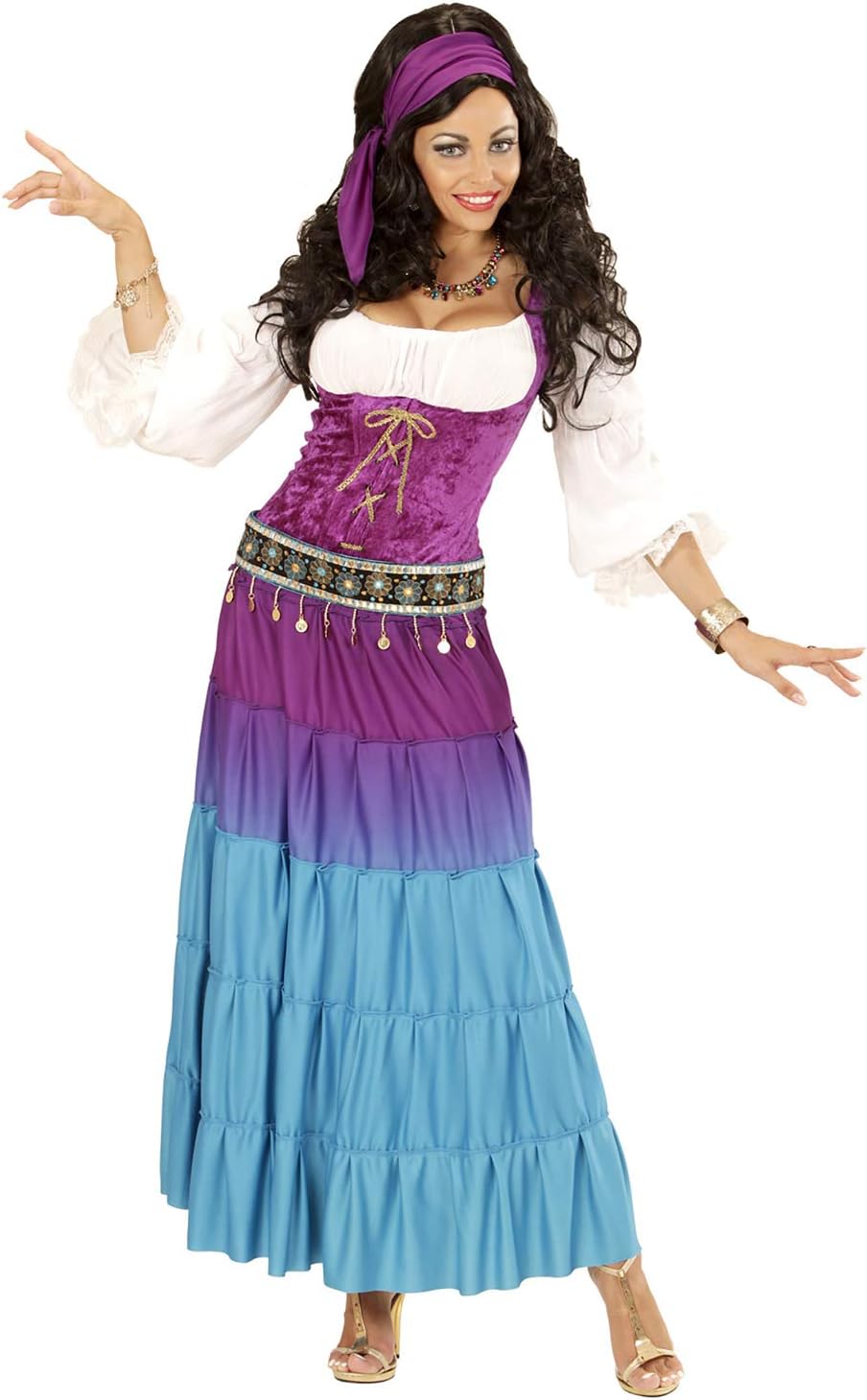 "GIPSY" (dress, coin belt, bandana) - (M), M