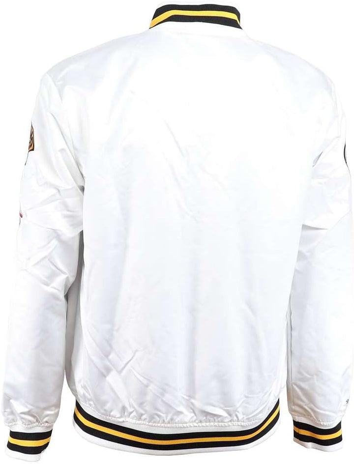 Mitchell & Ness NBA Hometown LW Satin Jacket, White XXL #1-Bruins-White-31091, XXL #1-Bruins-White-3