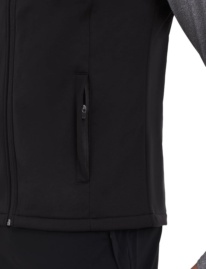 TCA Herren Flyweight winddichte Lauf- und Fahrradweste mit Reissverschlusstaschen, XL Schwarz