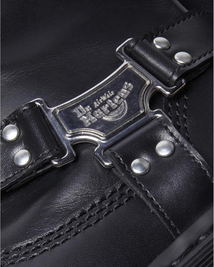 Dr. Martens Unisex-Erwachsene Anistone Hi Motorradstiefel 39 EU Schwarz, 39 EU Schwarz