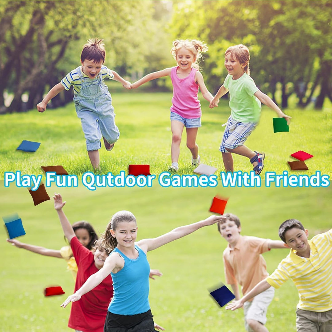 32 Stück Cornhole Säckchen, 8 × 8 cm Nylon Wurfsäckchen – Mini Bean Bags für Tossing, Kinder Outdoor