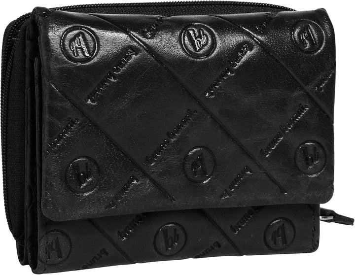 bruno banani Geldbörse Echt Leder schwarz Damen - 021827, Schwarz
