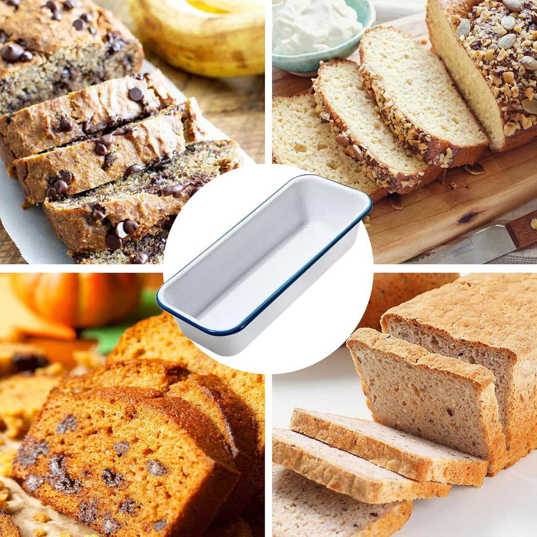 webake Brotbackform Emaille Kastenform Brotform Rechteckige Backform für Kuchen, Toastbrot, 32 x 13