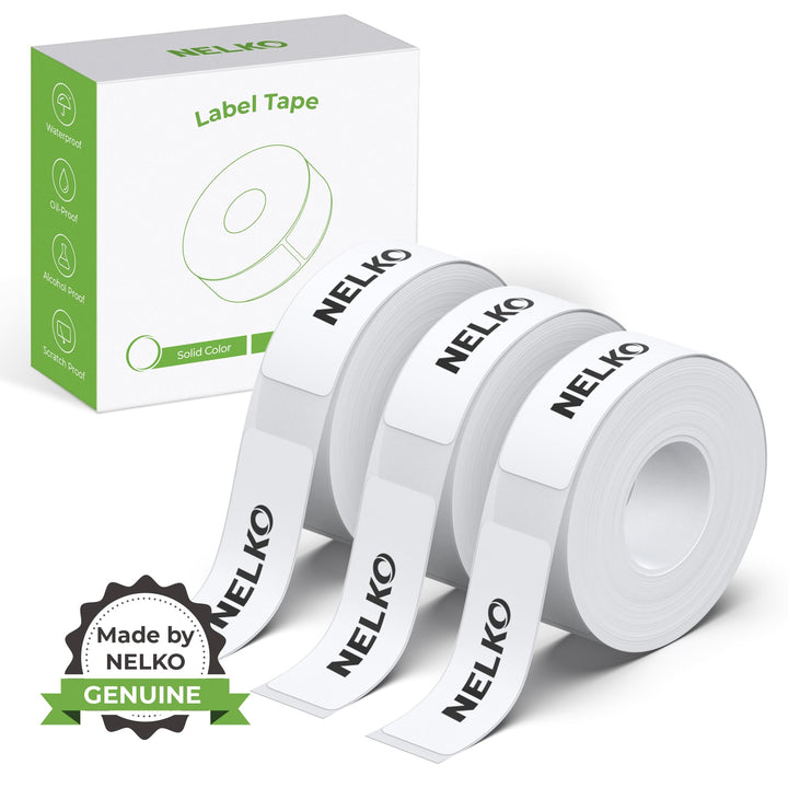 NELKO Original P21 Etikettenband-Ersatz, adaptiertes Etikettendruckpapier, 14 x 40 mm, Standard-lami