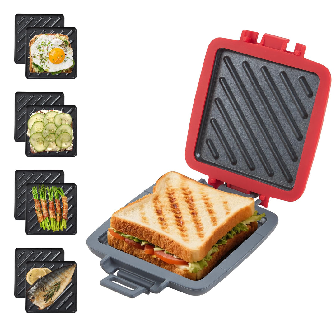 Sandwichmaker, Sandwichtoaster für Mikrowelle, Antihaftbeschichteter Sandwich-Toaster, Panini Sandwi