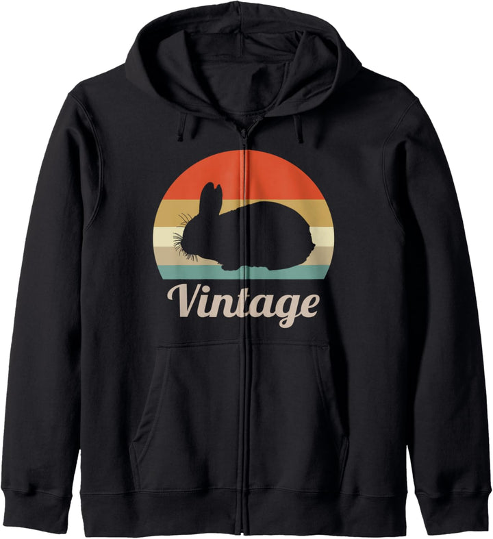 Hase Kaninchen Karnickel Züchter Retro Vintage Niedlich Kapuzenjacke