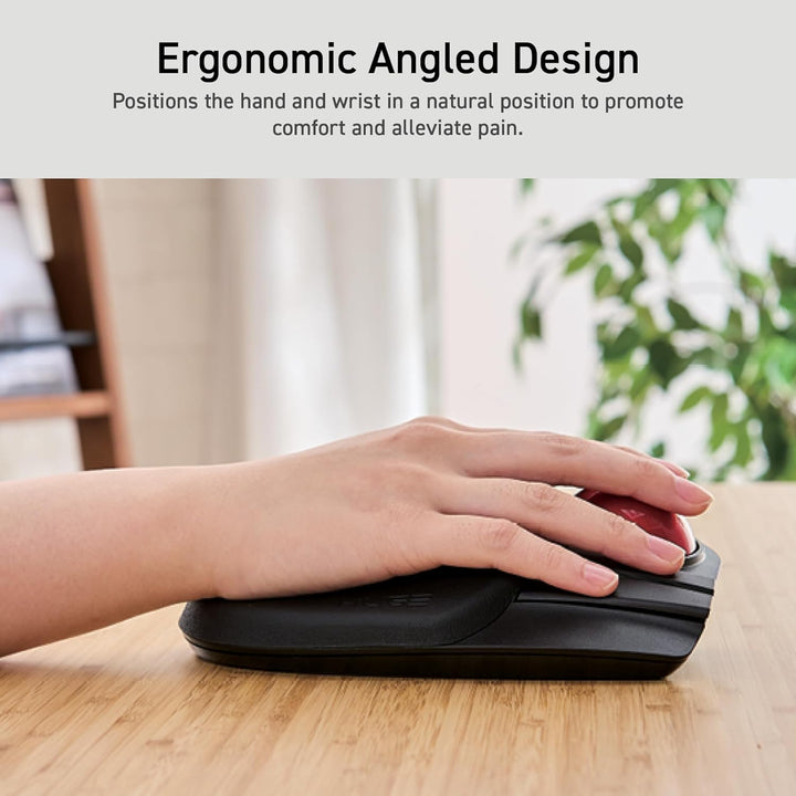 ELECOM 2,4 GHz kabellose Fingerbedienung, grosse Trackball-Maus, 8-Tasten-Funktion mit glatter Track