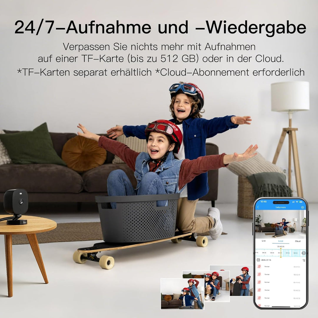 VIM TAG 2,5K Überwachungskamera Aussen,5G WLAN Kamera,Kamera Überwachung Aussen mit KI- Bewegungserk