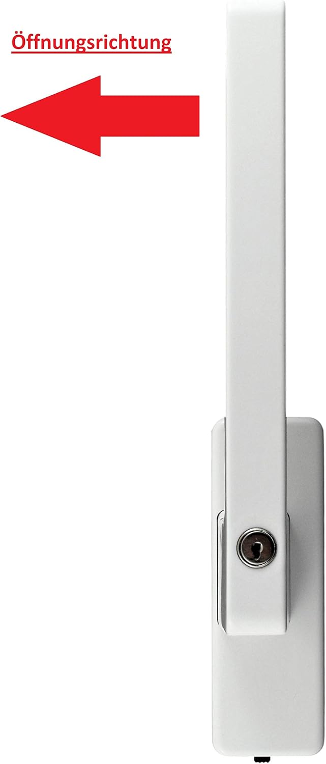GU Schiebetür PSK Drehgriff abschliessbar DIRIGENT 966/976, 34225 oder auch 30152, DIN Rechts weiss