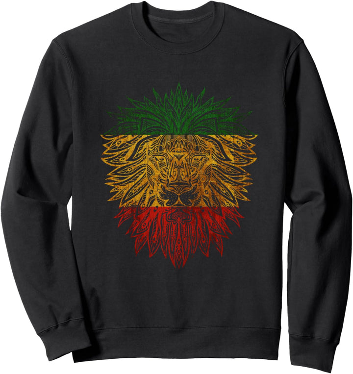 Mandala Rasta Lion Reggae Music Design Sweatshirt