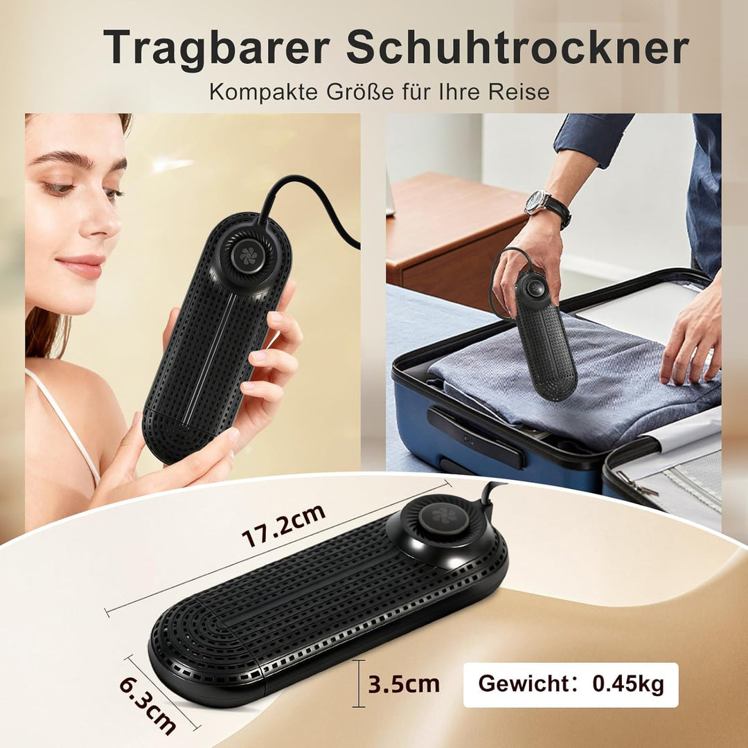 Schuhtrockner Elektrisch, Stiefeltrockner Schuh Stiefelwärmer mit Timer, Einziehbare Länge, Eingebau
