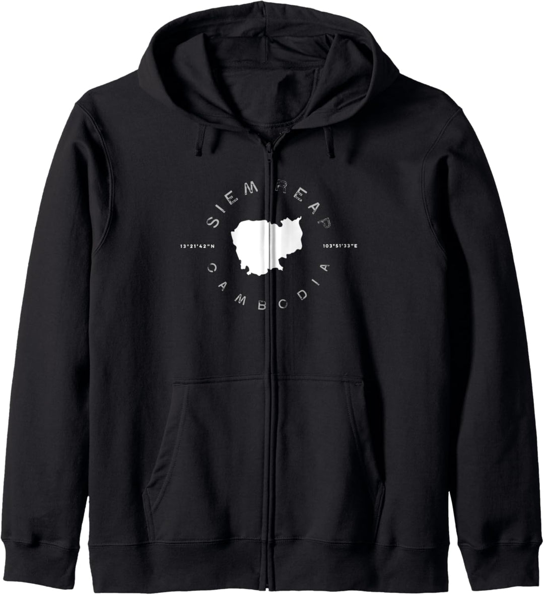 Siem Reap Cambodia Weinlese Retro Kapuzenjacke