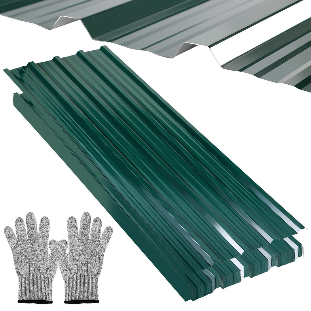 12x Trapezblech Profilblech 129 x 46 cm - 7 m², Dachblech Verzinkter Wellblechplatten für Dach 0,25