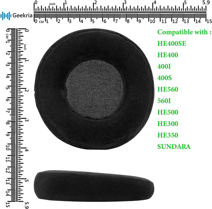 Geekria Comfort Ersatz-Ohrpolster aus Velours für Hifiman HE400SE HE400 400I 400S HE560 560I HE500 H