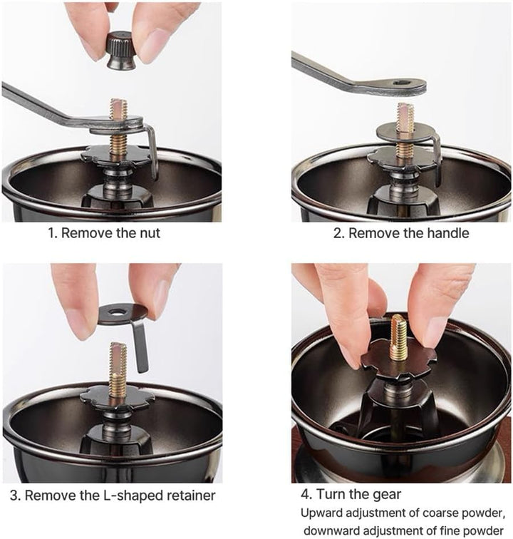 Manuelle Kaffeemühle, Mini Vintage Kaffeemühle Handkurbel zum Mahlen Von Kaffeepulver, Espressomühle