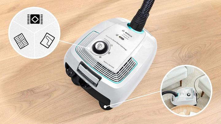 Bosch Serie 4 Staubsauger mit Beutel Weiss BGB38HYG1