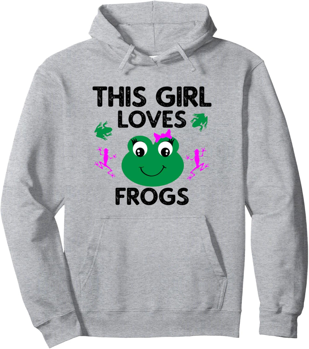 Dieses Mädchen liebt Frösche, Kinder, Mädchen Pullover Hoodie