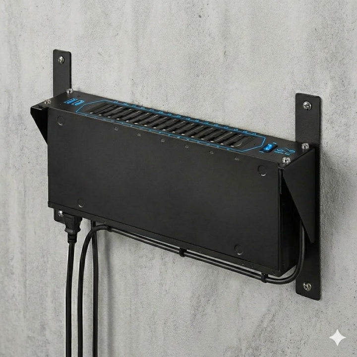 Infitronic - INUWH4STL - 19 Zoll Stahl Rack Halterung Wandhalterung Untertischhalter vertikal Wandve