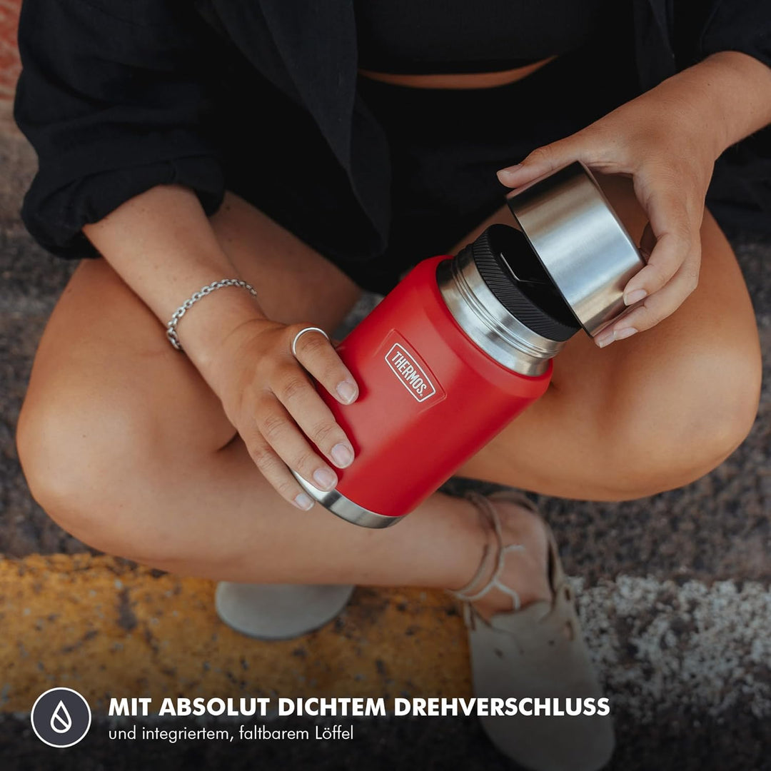 Thermos ICON Food Jar 0,71 l, dunkelgrau/graphite mat, Speisegefäss für Essen 710 ml, doppelwandigem