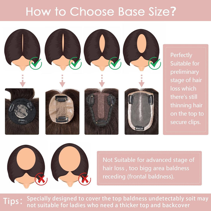 Topper Extensions Haarteile Echthaar Clip in Extensions Echthaar Weich Natürlich Glatt Toupet Haarve