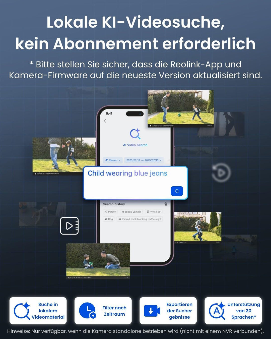 Reolink 16MP PoE Überwachungskamera Aussen mit 180° Dual-Objektiv, 2800 Lumen Beleuchtung, Vollfarb-