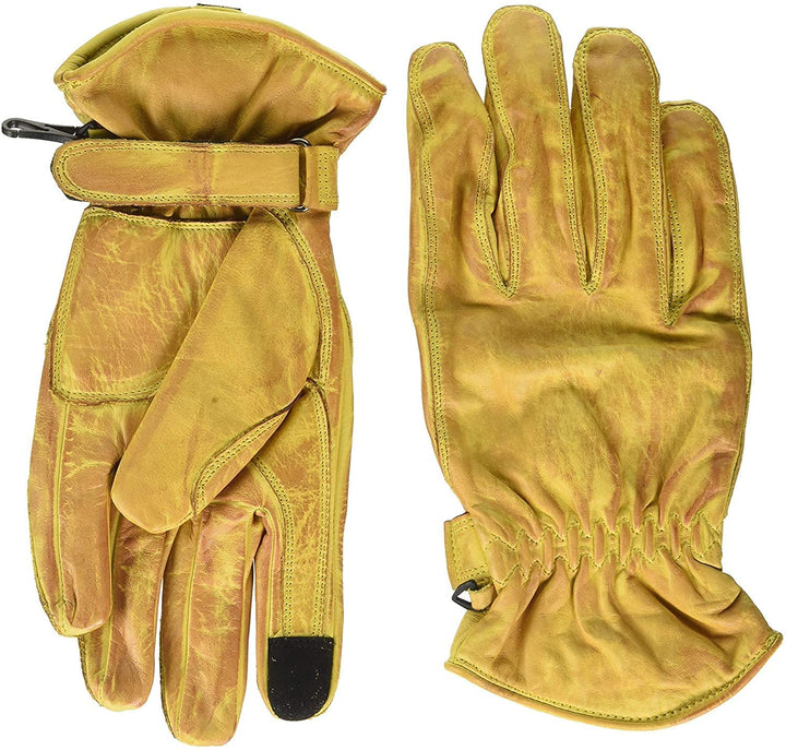 Motorradhandschuhe Leder Retro Old School Cafe Racer Chopper (L)