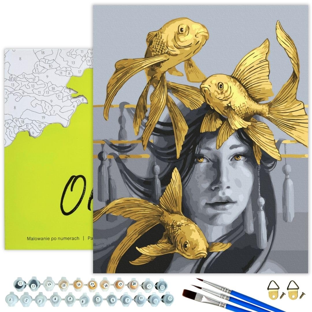 Oh Art! Malen Nach Zahlen Erwachsene Set Mit 3 Pinseln Und Acrylfarben Gemälde Acrylic Malerei DIY L