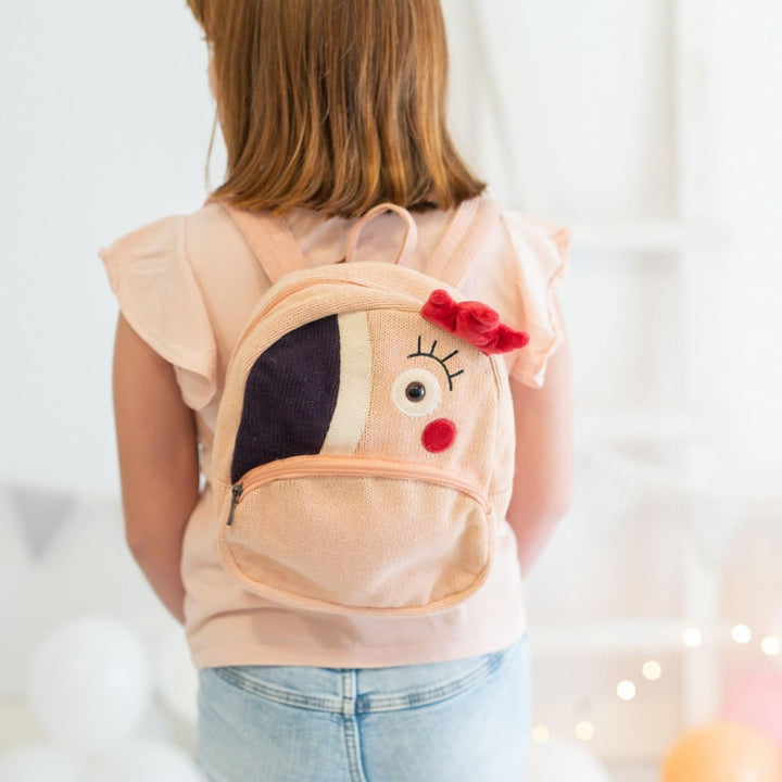 CROCHETTS – Gehäkelter Kinderrucksack Ariel | Baby- &amp; Kinderrucksack aus 100% Naturbaumwolle | Weich