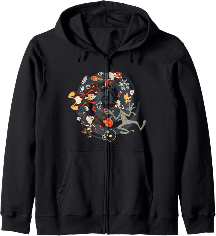 Disney Mickey Mouse &amp; Friends Halloween Spooky Spiral Kapuzenjacke