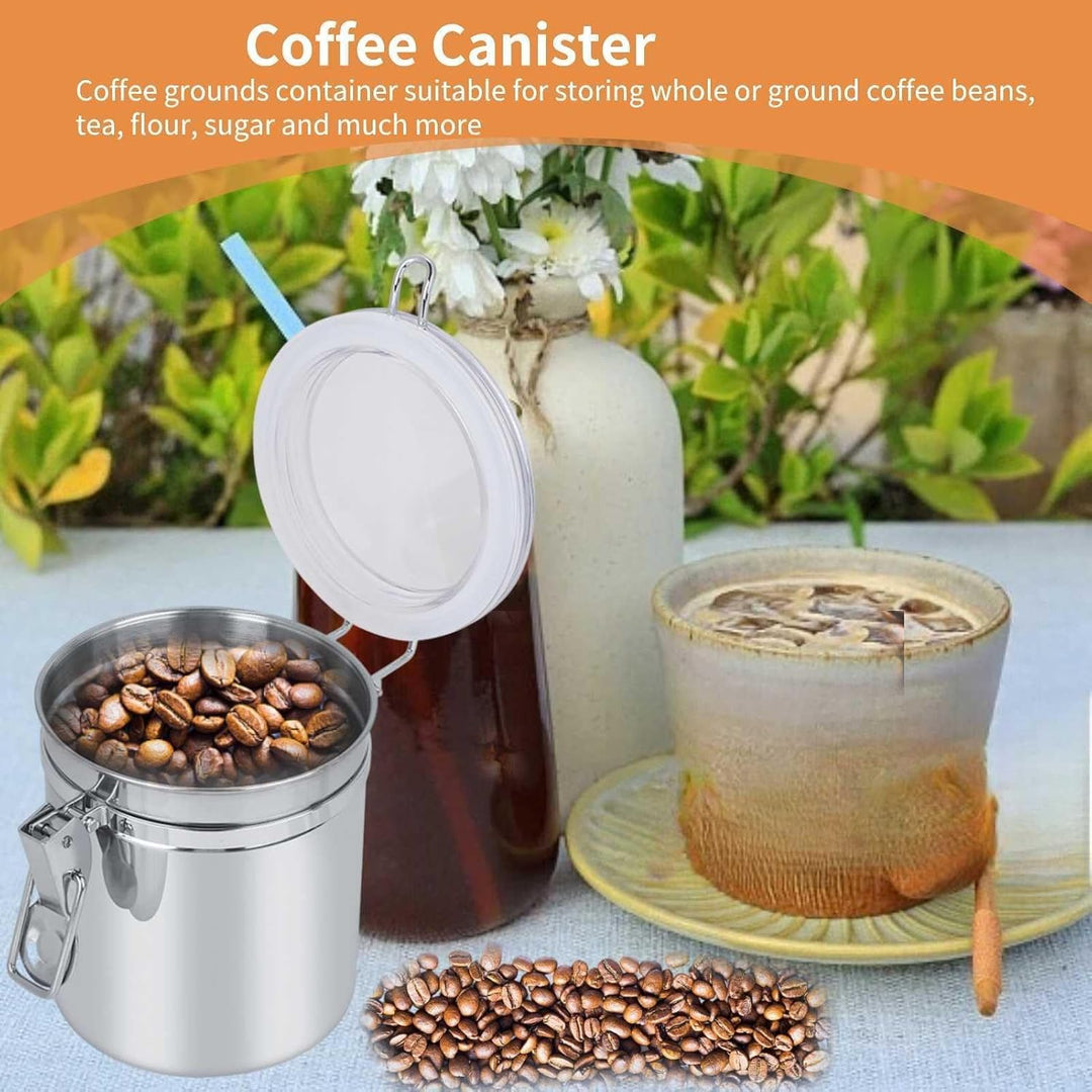 700ml Kaffeedose Edelstahl, Luftdichte Kaffeebehälter Mit Messlöffel, Kaffeedosen Set Mit Kalenderra