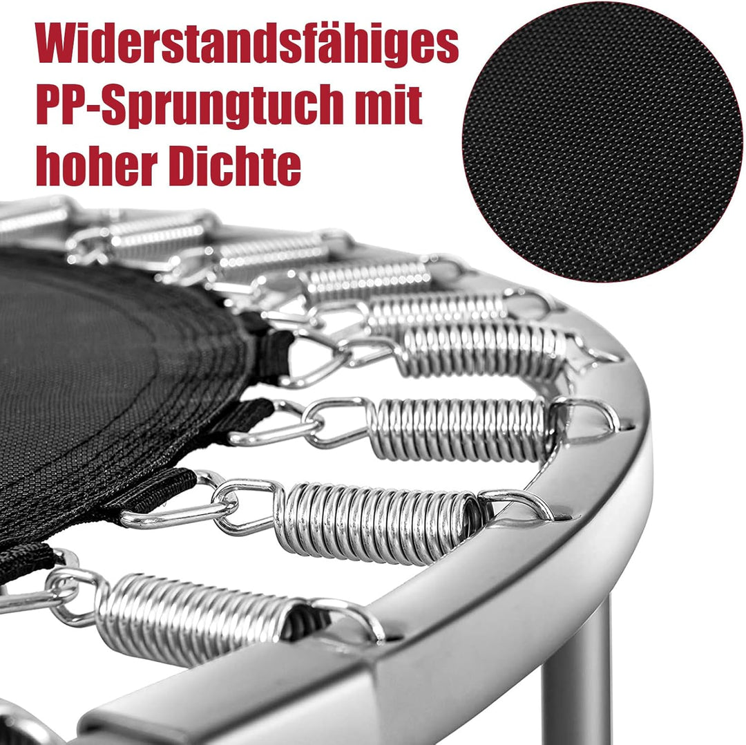 COSTWAY φ97cm Mini Trampolin, Fitness Trampolin faltbar, Kindertrampolin bis 150kg belastbar, Trampo
