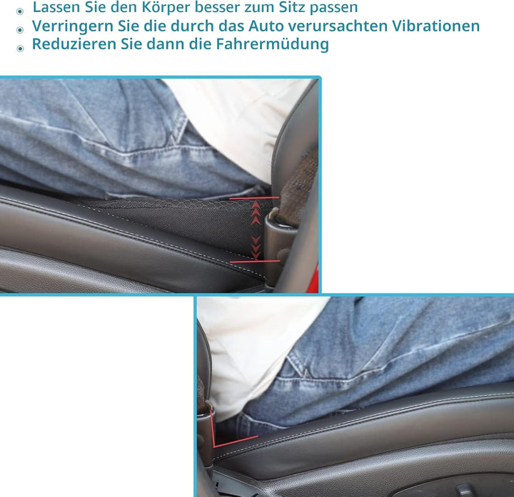 OLYDON Keilkissen Auto, Memory Foam Sitzkissen Auto, Schmerzlinderung, Verbesserung Beim Sitzen, Sit