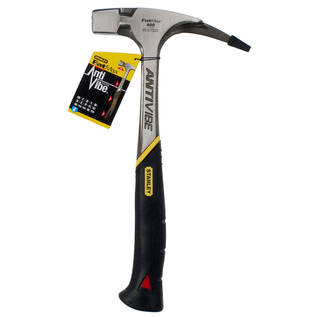 Stanley FatMax Antivibe Latthammer (600 g Kopfgewicht, 340 mm Länge, ergonomischer DynaGrip-Griff, v