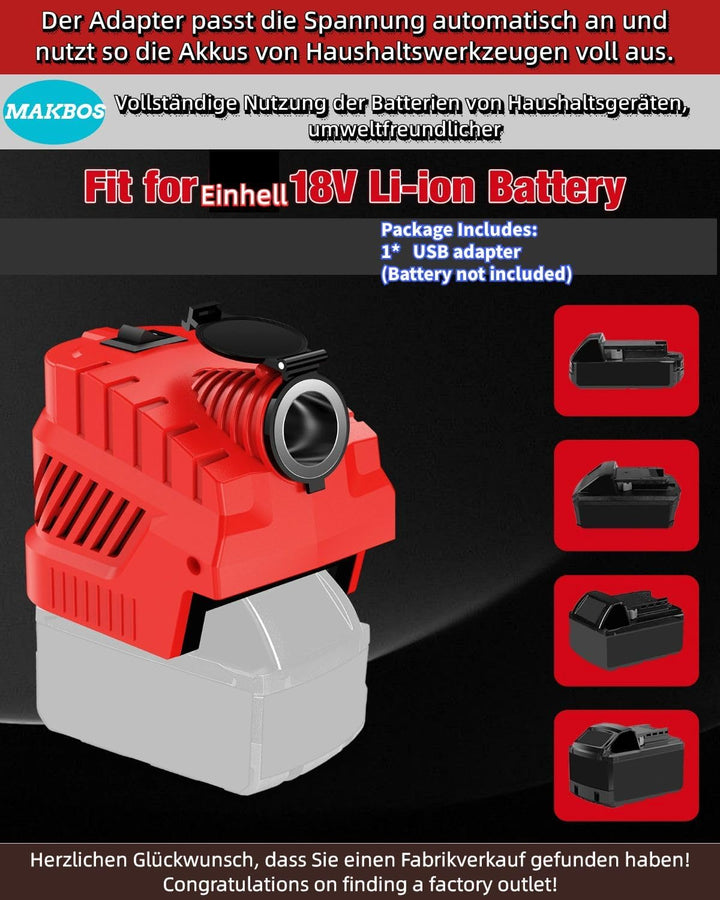 Step Down Konverter für Einhell 18V auf 12V Abwärtswandler Power Wheel Batterie Adapter für Autostau