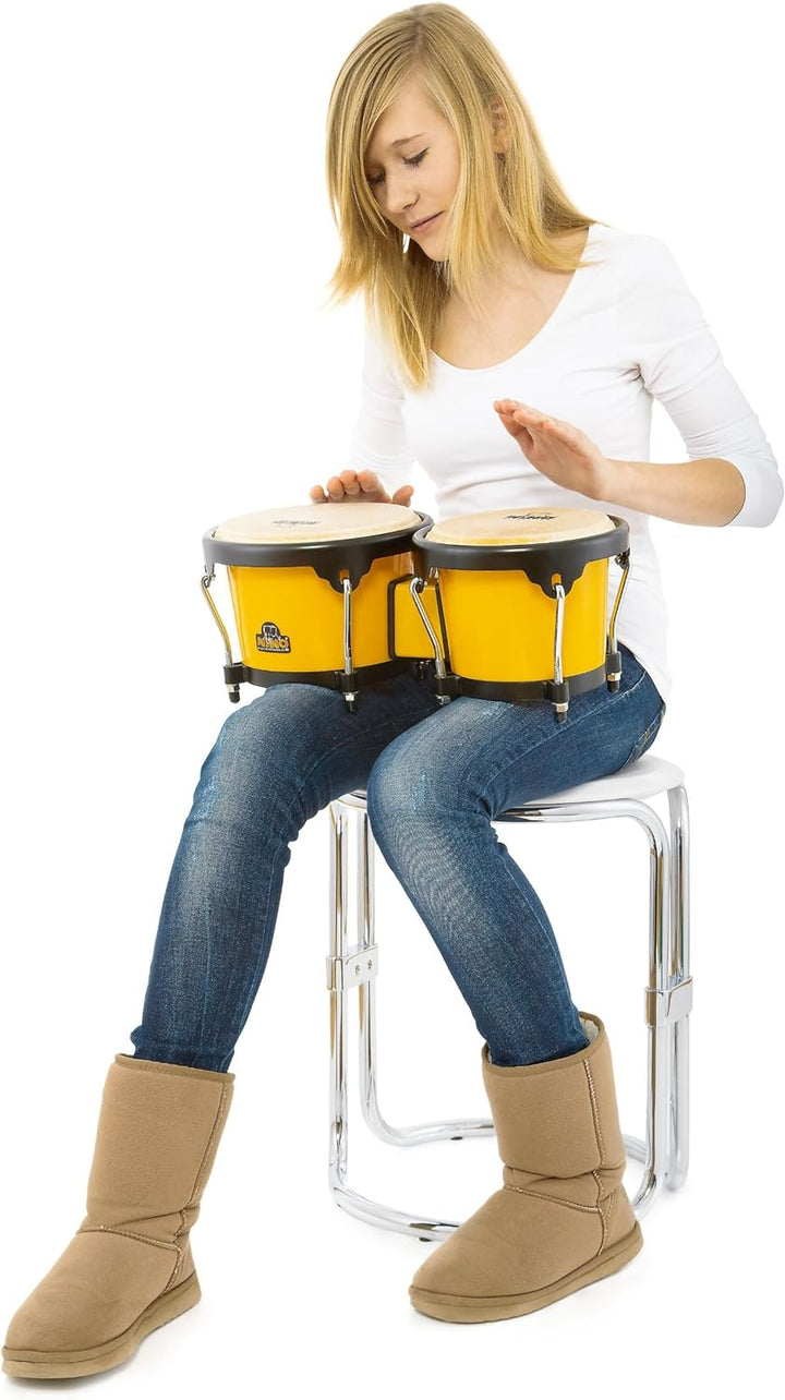 NINO Percussion Bongo ABS Plastik Plus - gelb/schwarz (NINO17Y-BK)